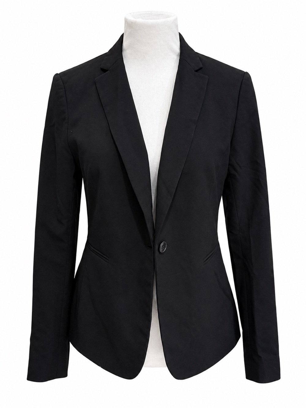 H&M Black Single-Button Women's Tailored Blazer